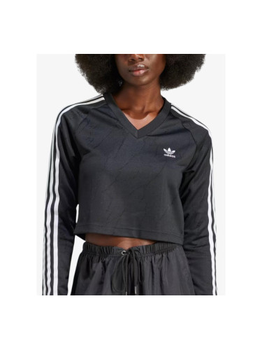 ADIDAS Originals Long Sleeve Cropped Top Black