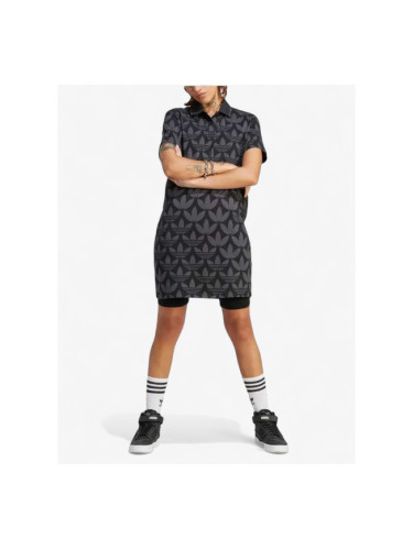 ADIDAS Originals Trefoil Monogram Polo Dress Black