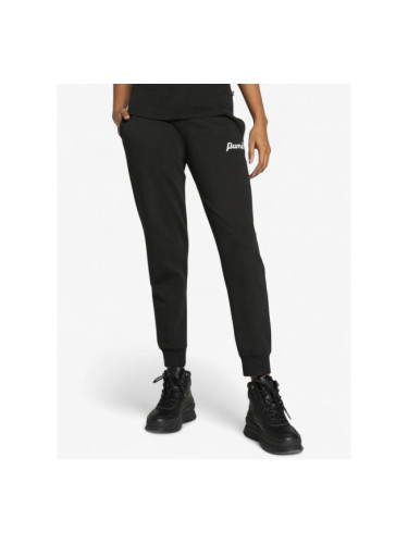 PUMA Essentials+ Script Track Pants Black