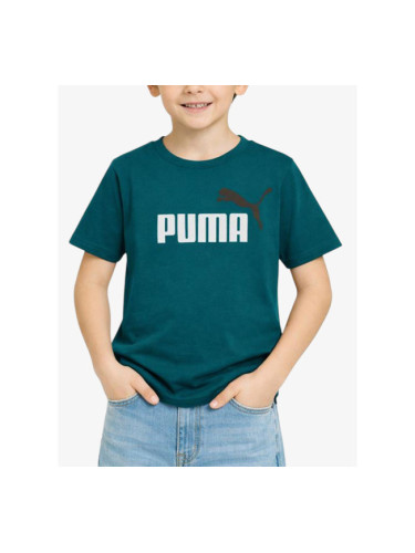 PUMA Essentials+ Two-Tone Logo Tee Green Jr