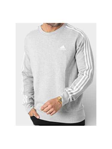 ADIDAS Essentials French Terry 3-Stripes Sweatshirt Grey