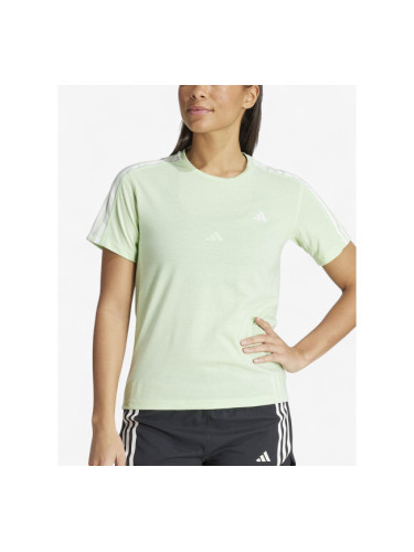 ADIDAS Own The Run 3-Stripes Tee Green
