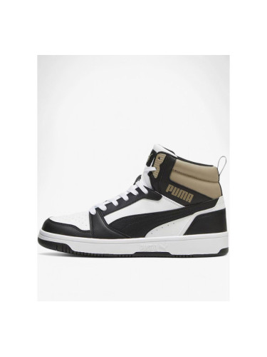 PUMA Rebound V6 Mid Shoes White/Black