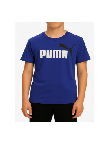 PUMA Essentials+ 2 Color Logo Tee Blue 