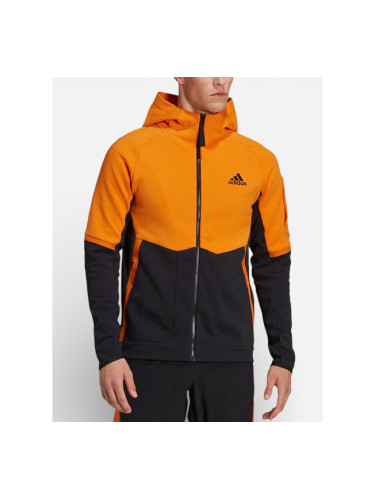 ADIDAS Designed For Gameday Full-Zip Hoodie Orange/Black