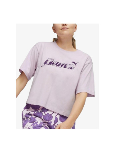 PUMA Essential+ Blossom Short Graphic Tee Purple