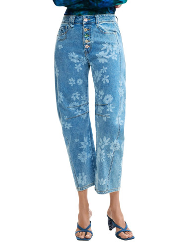 Дамски дънки Desigual с флорален принт