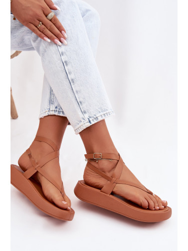 Дамски чехли на платформа Camel Gelira