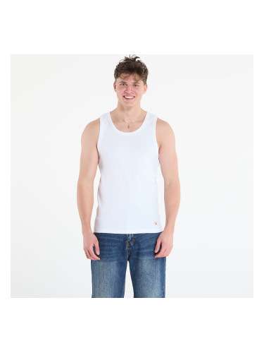 Calvin Klein Jeans 2X2 Rib Badge Tank Top Bright White L