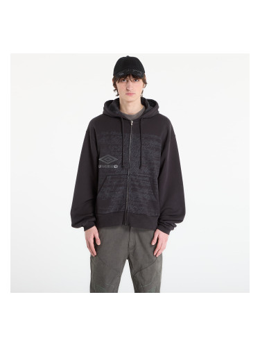Суитшърт Umbro by SlamJam Compact Masked Zip Hoodie Washed Black L