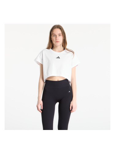 Тениска adidas Primelift Workout Cropped Boxy 3-Stripes Tank White L