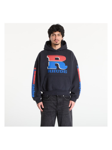 Суитшърт Rhude Split Petrol Logo Hoodie Vintage Black/ Red/ Blue L
