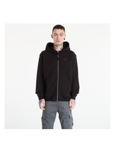 Суитшърт C.P. Company Diagonal Raised Fleece Zip Hooded Sweatshirt Black XXL
