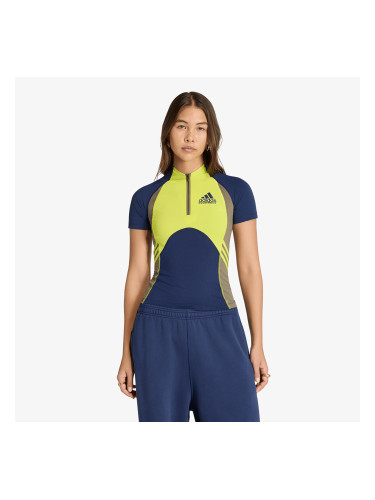 Тениска adidas Equipment Tight Short-Sleeve T-Shirt Night Indigo/ Acid Yellow/ Olive Strata L