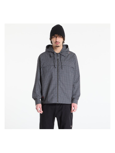 Суитшърт ROA Aair Floweave Printed Check Long Sleeve Hooded Shirt Anthracite S