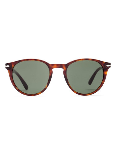 Persol PO3152S 901531 - кръгла слънчеви очила, мъжки, кафяви
