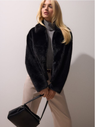 Mohito - Палто от изкуствена кожа - черен