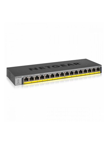 Суич Netgear GS116LP-100EUS Черен RJ-45 x 16