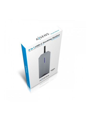 USB извод Aisens ASUC-8P004-GR Сив 100 W 4K Ultra HD