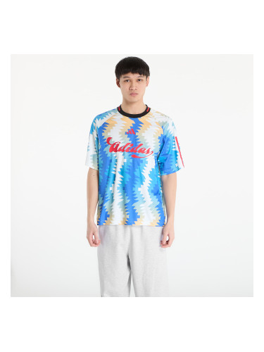 Тениска adidas House Of Tiro X Common Goal Jersey Off White/ Semi Ice Tangerine/ Ray Blue- Multicolor XXL