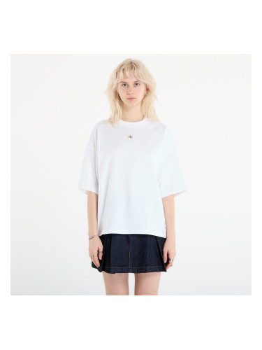 Тениска Calvin Klein Jeans Ss Woven Label Overs Tee White L