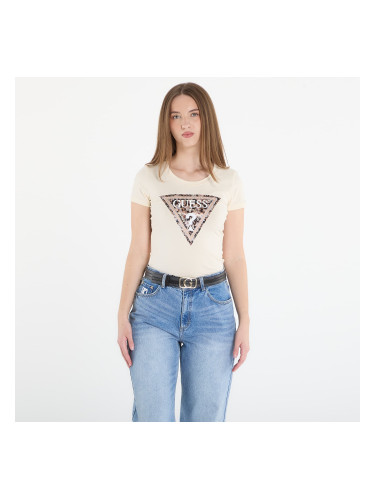 Тениска GUESS Ss Cn Leo Triangle Tee Pearl White XS