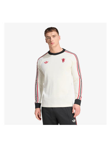 Тениска adidas Manchester United Originals Long Sleeve T-Shirt Off White XXL