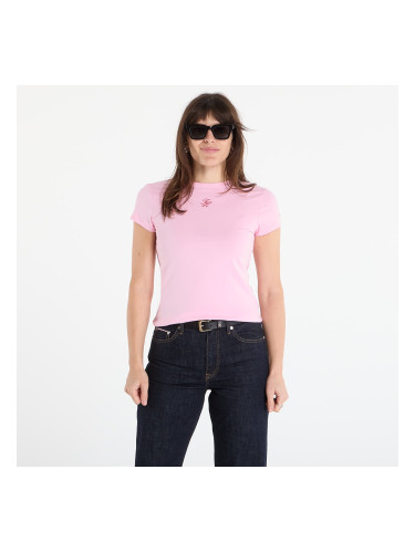 Тениска Tommy Hilfiger Script Slim Ss Tee Classic Pink XS