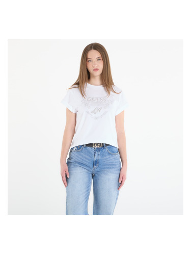 Тениска Guess Jeans Ss Cn La Stars Tee Pure White XS