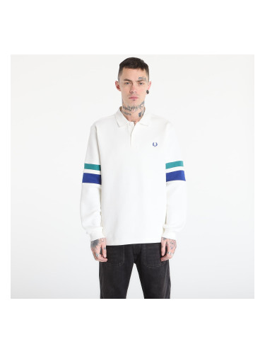Суитшърт FRED PERRY Tipped Sleeve Collared Sweat Snow White M