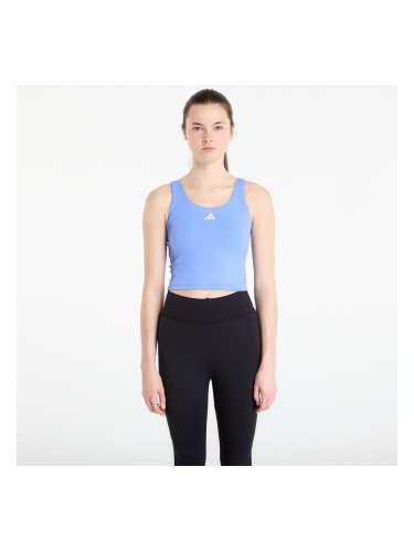 adidas 3 Stripes Studio All Me Light Support Tank Top Blue Fusion L