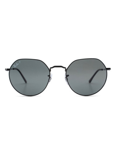 Ray-Ban Jack RB3565 002/48 - кръгла слънчеви очила, unisex, черни, поляризирани