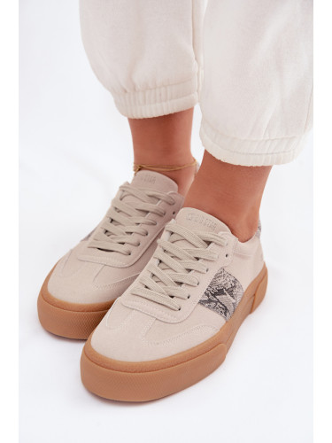 Дамски маратонки със змийска кожа BIG STAR