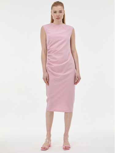 Светлорозова миди рокля ORSAY