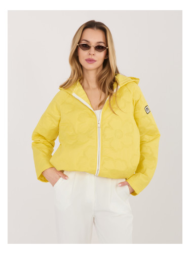 Жълто преходно яке с оребрена кант