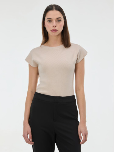 Бежов дамски пуловер без ръкави ORSAY