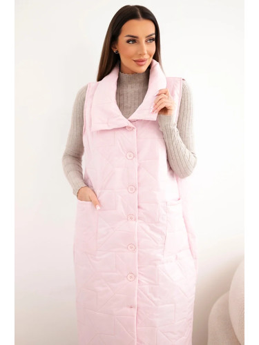 Дълъг ватиран елек с яка