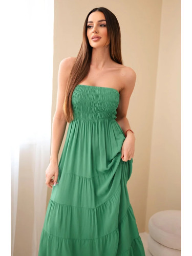Дамска вискозна макси рокля Kesi Włoski в зелено