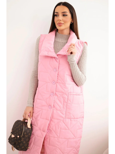 Дамски дълъг ватиран елек Kesi