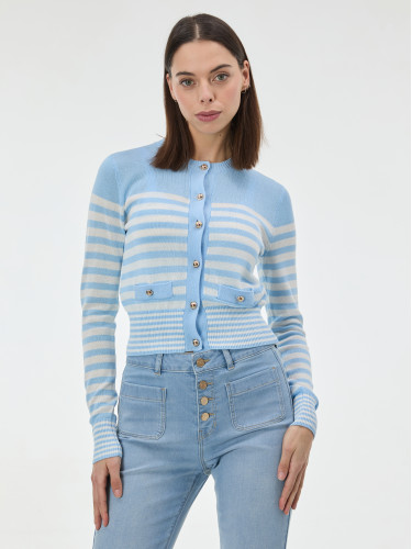 Светлосин раиран дамски кардиган ORSAY