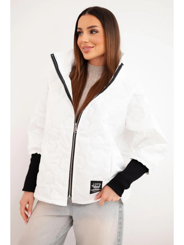 Дамско пролетно ватирано яке с флорален мотив