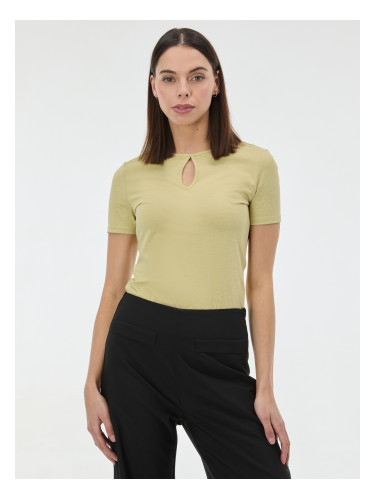Жълта дамска тениска с къс ръкав ORSAY