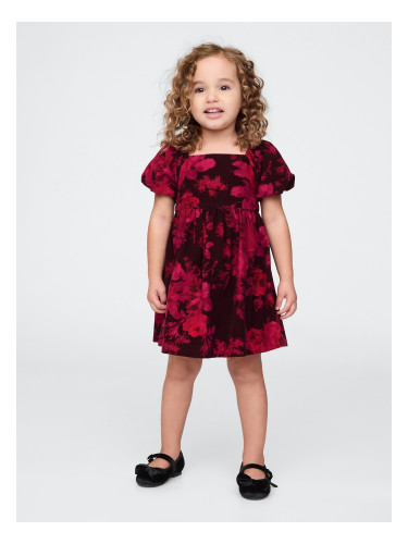 Бебешка кадифена рокля GAP за момичета