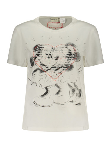 DESIGUAL дамска тениска с къс ръкав, бяла