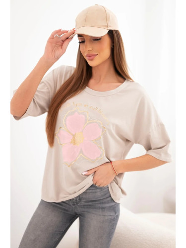 Дамска овърсайз блуза с флорален принт