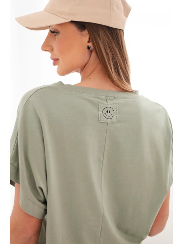 Дамска блуза Kesi с къс ръкав и V-образно деколте