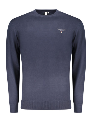 Син мъжки пуловер