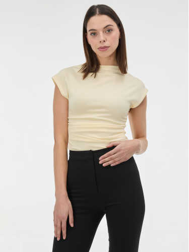 Жълта дамска тениска с къс ръкав ORSAY