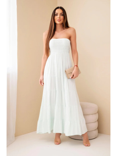 Дамска макси рокля Kesi Włoski с еластичен горен край, цвят мента