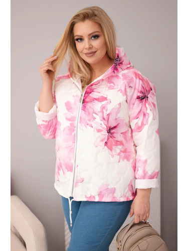 Дамско преходно яке с флорален мотив
